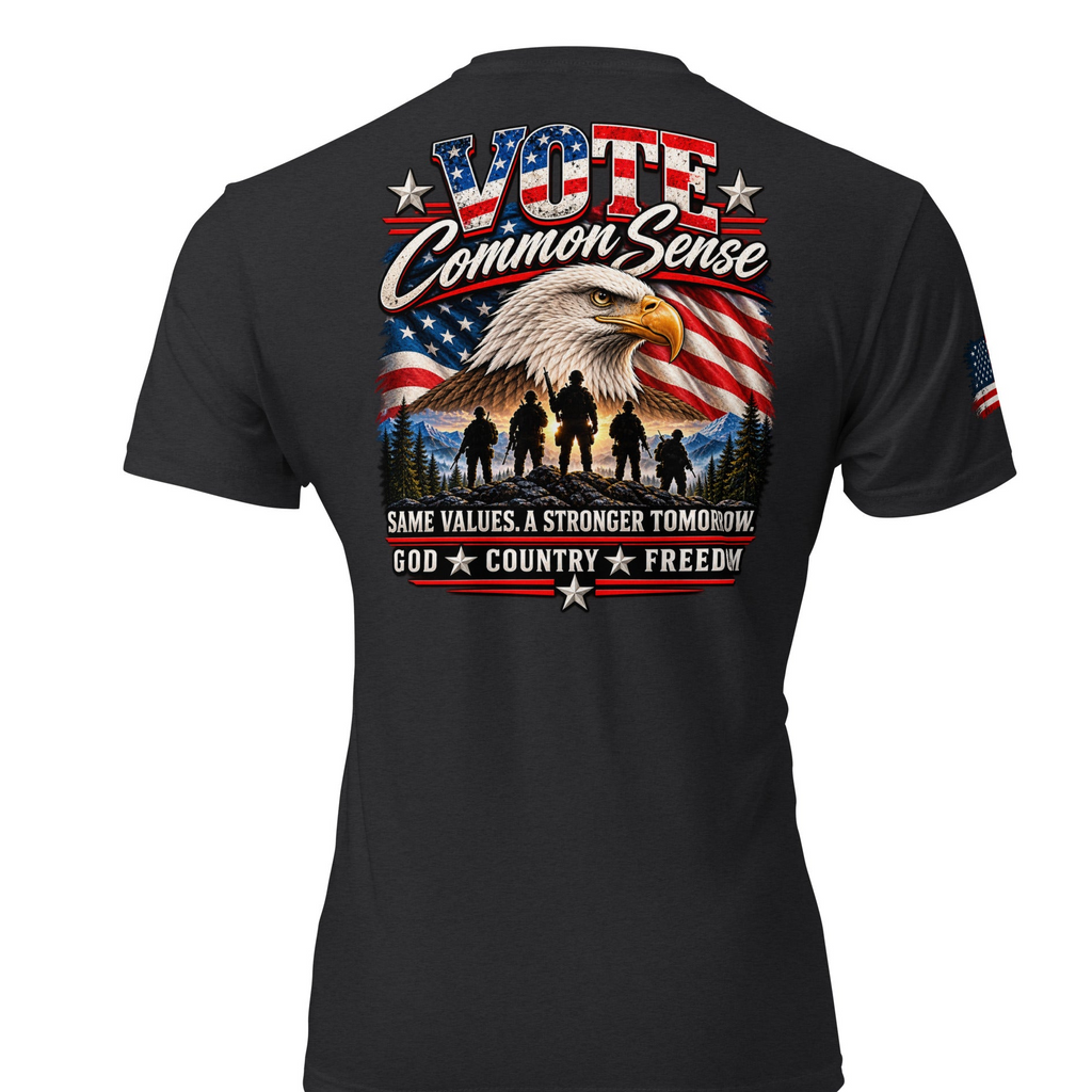 American Patriot — God • Country • Freedom Premium Tee  Unisex Fitted T-Shirt - Next Level 6210